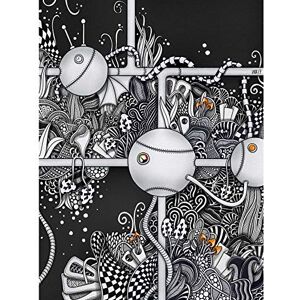 Artery8 Abstract Organic Machine Fantasy Painting Premium Wall Art Canvas Print 18X24 Inch Artery8 Abstract Organic Machine Fantasy Painting Premium Wall Art Canvas Print 18X24 Inch