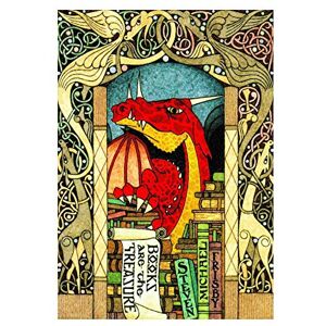 Wee Blue Coo Ad Books Treasure Dragon Ornate Shop Store Library Wall Art Print Wee Blue Coo Ad Books Treasure Dragon Ornate Shop Store Library Wall Art Print