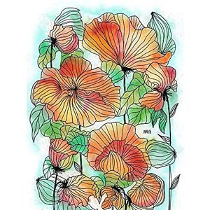 Artery8 Colourful Patterned Poppy Flower Painting Unframed Wall Art Print Poster Home Decor Premium Artery8 Colourful Patterned Poppy Flower Painting Unframed Wall Art Print Poster Home Decor Premium