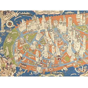 Fine Art Prints Zaidenberg 1938 Pictorial Map Manhattan History Large Wall Art Poster Print Thick Paper 18X24 Inch Fine Art Prints Zaidenberg 1938 Pictorial Map Manhattan History Large Wall Art Poster Print Thick Paper 18X24 Inch