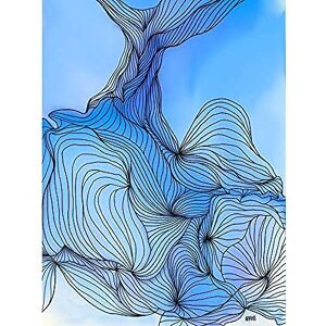 Artery8 Abstract Whale Tail Floral Ocean Blue Painting Unframed Wall Art Print Poster Home Decor Premium Artery8 Abstract Whale Tail Floral Ocean Blue Painting Unframed Wall Art Print Poster Home Decor Premium