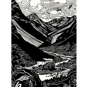 Artery8 Scottish Highlands Mountain River Modern Landscape Large Wall Art Poster Print Thick Paper 18X24 Inch Artery8 Scottish Highlands Mountain River Modern Landscape Large Wall Art Poster Print Thick Paper 18X24 Inch