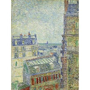 Fine Art Prints Vincent Van Gogh View From Theos Apartment Großer Kunstdruck auf Leinwand, Premium-Poster, Wandbild Fine Art Prints Vincent Van Gogh View From Theos Apartment Großer Kunstdruck auf Leinwand, Premium-Poster, Wandbild