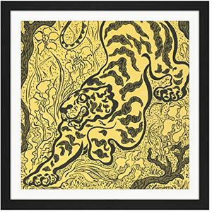 Artery8 Ranson Tiger In The Jungle Square Wooden Framed Wall Art Print Picture 16X16 Inch Artery8 Ranson Tiger In The Jungle Square Wooden Framed Wall Art Print Picture 16X16 Inch