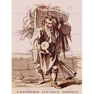 Wee Blue Coo Painting Engraving Boucher La Bas Mender Old Bellows Wall Art Print Wee Blue Coo Painting Engraving Boucher La Bas Mender Old Bellows Wall Art Print