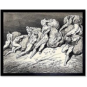 Fine Art Prints Dore Dante Inferno Canto VII Hoarders Wasters Illustration Unframed Wall Art Print Poster Home Decor Premium Fine Art Prints Dore Dante Inferno Canto VII Hoarders Wasters Illustration Unframed Wall Art Print Poster Home Decor Premium