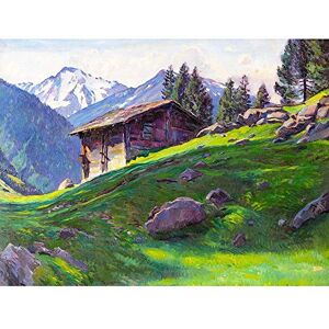 Wee Blue Coo Painting Landscape Swiss Alps Chalet Shack Mountain Snow Tree Art Print Poster Wall Decor 12X16 Inch Wee Blue Coo Painting Landscape Swiss Alps Chalet Shack Mountain Snow Tree Art Print Poster Wall Decor 12X16 Inch
