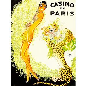Wee Blue Coo Music Hall Paris Showgirl Leopard Cat Casino Large Wall Art Poster Print Thick Paper 18X24 Inch Wee Blue Coo Music Hall Paris Showgirl Leopard Cat Casino Large Wall Art Poster Print Thick Paper 18X24 Inch