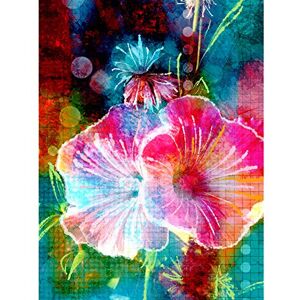 Artery8 Flower Collage Digital Bloom Blueprint Painting Premium Wall Art Canvas Print 18X24 Inch Artery8 Flower Collage Digital Bloom Blueprint Painting Premium Wall Art Canvas Print 18X24 Inch