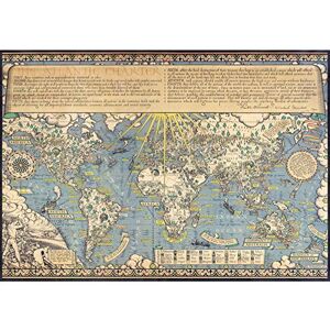 Artery8 Map Gill 1942 Time Tide Atlantic Charter Premium Wall Art Canvas Print 18X24 Inch Artery8 Map Gill 1942 Time Tide Atlantic Charter Premium Wall Art Canvas Print 18X24 Inch