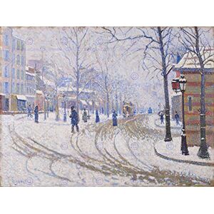 Wee Blue Coo Paintin Cityscape Paris Signac Boulevard De Clichy Wall Art Print Wee Blue Coo Paintin Cityscape Paris Signac Boulevard De Clichy Wall Art Print