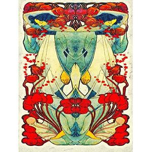 Wee Blue Coo Painting Abstract Design Nouveau Two Women Flowers Floral Art Print Poster Wall Decor 12X16 Inch Wee Blue Coo Painting Abstract Design Nouveau Two Women Flowers Floral Art Print Poster Wall Decor 12X16 Inch