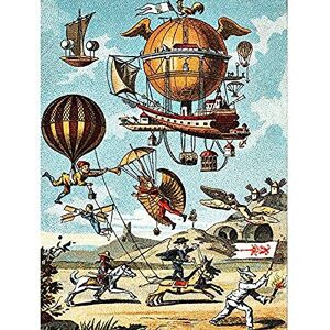 Fine Art Prints Romanet Early Balloon Flight Utopia Navigation 17th Century Art Print Canvas Premium Wall Decor Poster Mural Fine Art Prints Romanet Early Balloon Flight Utopia Navigation 17th Century Art Print Canvas Premium Wall Decor Poster Mural