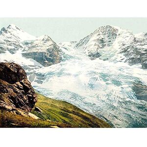 Wee Blue Coo Vintage Eiger Glacier Ice Flow Switzerland Alpine Alps Art Print Poster Wall Decor 12X16 Inch Wee Blue Coo Vintage Eiger Glacier Ice Flow Switzerland Alpine Alps Art Print Poster Wall Decor 12X16 Inch