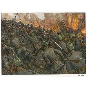 Wee Blue Coo Painting War Great Wwi Baluschek German Troops Attack Art Print Poster Wall Decor 12X16 Inch Wee Blue Coo Painting War Great Wwi Baluschek German Troops Attack Art Print Poster Wall Decor 12X16 Inch