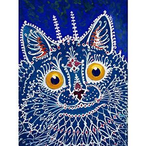 Fine Art Prints Wain Cat Face Gothic Style Blue Design Painting Large Print Poster Wall Art Decor Picture Fine Art Prints Wain Cat Face Gothic Style Blue Design Painting Large Print Poster Wall Art Decor Picture