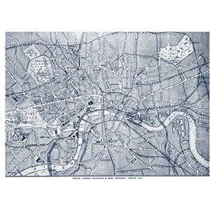 Wee Blue Coo London City England Navy Map Unframed Art Print Poster Wall Decor 12x16 inch Wee Blue Coo London City England Navy Map Unframed Art Print Poster Wall Decor 12x16 inch