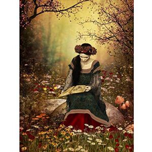 Wee Blue Coo Woman Reading Forest Fairytale Art Print Poster Wall Decor 12X16 Inch Wee Blue Coo Woman Reading Forest Fairytale Art Print Poster Wall Decor 12X16 Inch