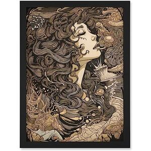 Artery8 Deep Breath In Conceptual Art Woman Illustration Artwork Framed Wall Art Print A4 Artery8 Deep Breath In Conceptual Art Woman Illustration Artwork Framed Wall Art Print A4