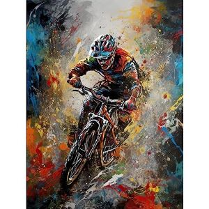 Artery8 Mountain Biker Paint Splat Action Shot Portrait Large Wall Art Poster Print Thick Paper 18X24 Inch Artery8 Mountain Biker Paint Splat Action Shot Portrait Large Wall Art Poster Print Thick Paper 18X24 Inch