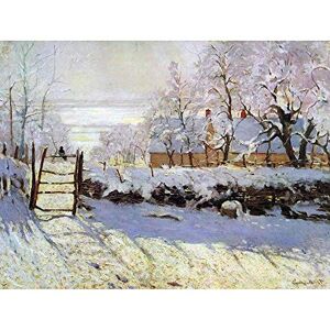 Wee Blue Coo Claude Monet Magpie Old Master Painting Art Print Poster Wall Decor 12X16 Inch Wee Blue Coo Claude Monet Magpie Old Master Painting Art Print Poster Wall Decor 12X16 Inch