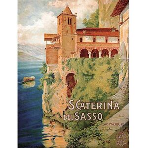 Wee Blue Coo Travel Tourism Santa Caterina Del Sasso Lake Maggiore Italy Vintage Art Print Poster Wall Decor 12X16 Inch Wee Blue Coo Travel Tourism Santa Caterina Del Sasso Lake Maggiore Italy Vintage Art Print Poster Wall Decor 12X16 Inch