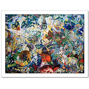 Fine Art Prints Stella Battle Lights Coney Island Mardi Gras Painting Large Framed Art Print Poster Wall Decor 18x24 in Fine Art Prints Stella Battle Lights Coney Island Mardi Gras Painting Large Framed Art Print Poster Wall Decor 18x24 in