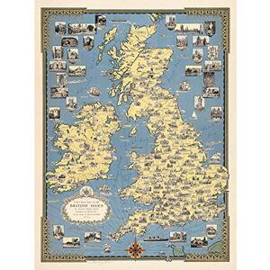 Artery8 1939 Ernest Dudley Chase Pictorial Map British Isles Unframed Wall Art Print Poster Home Decor Premium Artery8 1939 Ernest Dudley Chase Pictorial Map British Isles Unframed Wall Art Print Poster Home Decor Premium
