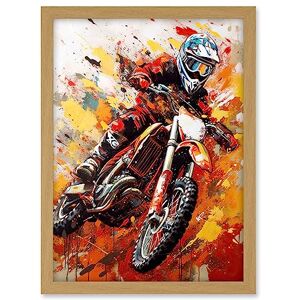 Artery8 Motocross Race Motorcycle Sport Oil Painting Artwork Framed A3 Wall Art Print Artery8 Motocross Race Motorcycle Sport Oil Painting Artwork Framed A3 Wall Art Print