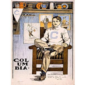 Wee Blue Coo Paintings Drawing Sport Football Columbia Ivy League Lions Art Print Poster Wall Decor 12X16 Inch Wee Blue Coo Paintings Drawing Sport Football Columbia Ivy League Lions Art Print Poster Wall Decor 12X16 Inch