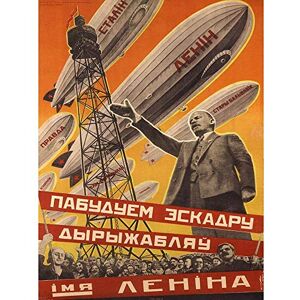Wee Blue Coo Political Military Airship Lenin Soviet Union Vintage Advertising Art Print Poster Wall Decor 12X16 Inch Wee Blue Coo Political Military Airship Lenin Soviet Union Vintage Advertising Art Print Poster Wall Decor 12X16 Inch