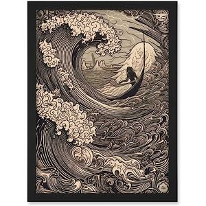 Artery8 - Jonah and the Storm at Sea - A4 - Framed Wall Art Artery8 - Jonah and the Storm at Sea - A4 - Framed Wall Art
