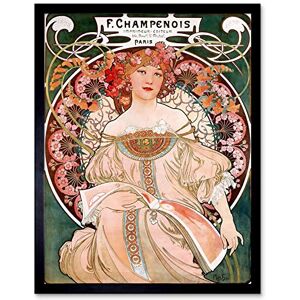 Wee Blue Coo Alphonse Mucha Champenois Old Master Painting Art Print Framed Poster Wall Decor 12X16 Inch Wee Blue Coo Alphonse Mucha Champenois Old Master Painting Art Print Framed Poster Wall Decor 12X16 Inch