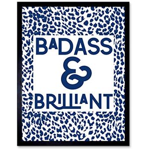 Wee Blue Coo Badass And Brilliant Leopard Pattern Art Print Framed Poster Wall Decor 12x16 inch Wee Blue Coo Badass And Brilliant Leopard Pattern Art Print Framed Poster Wall Decor 12x16 inch
