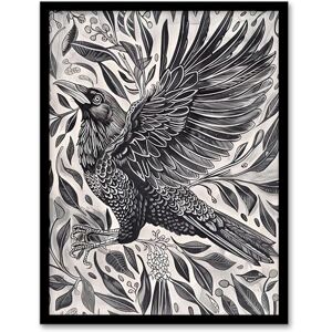 Artery8 Wild Black Raven in Flight Painting Magic Gothic Living Room Artwork Framed Wall Art Print A4 Artery8 Wild Black Raven in Flight Painting Magic Gothic Living Room Artwork Framed Wall Art Print A4