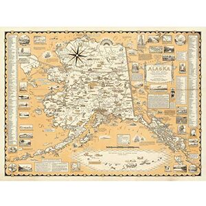 Artery8 1959 Ernest Dudley Chase A Pictorial Map Of Alaska Large Wall Art Poster Print Thick Paper 18X24 Inch Artery8 1959 Ernest Dudley Chase A Pictorial Map Of Alaska Large Wall Art Poster Print Thick Paper 18X24 Inch