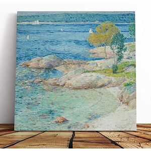 Big Box Art Canvas Print Wall Art Childe Hassam The Outer Harbour Mounted and Stretched Box Frame Picture Home Decor for Kitchen, Living Room, Bedroom, Hallway, Multi-Colour, 14x14 Inch Big Box Art Canvas Print Wall Art Childe Hassam The Outer Harbour Mounted and Stretched Box Frame Picture Home Decor for Kitchen, Living Room, Bedroom, Hallway, Multi-Colour, 14x14 Inch