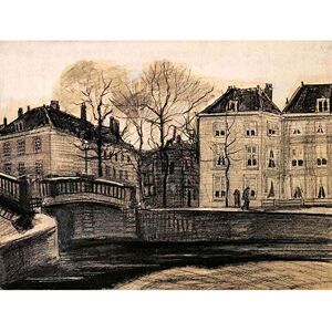 Wee Blue Coo Vincent Van Gogh Bridge Houses On Corner Prinsessegracht 1882 Art Print Poster Wall Decor 12X16 Inch Wee Blue Coo Vincent Van Gogh Bridge Houses On Corner Prinsessegracht 1882 Art Print Poster Wall Decor 12X16 Inch