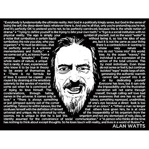 Wee Blue Coo Alan Watts Everybody Is Fundamentally Ultimate Face Quotes Large Art Print Poster Wall Decor 18x24 inch Wee Blue Coo Alan Watts Everybody Is Fundamentally Ultimate Face Quotes Large Art Print Poster Wall Decor 18x24 inch