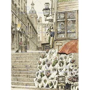 Wee Blue Coo Painting Vintage Cityscape Paris Bonne Nouvelle Steps Wall Art Print Wee Blue Coo Painting Vintage Cityscape Paris Bonne Nouvelle Steps Wall Art Print