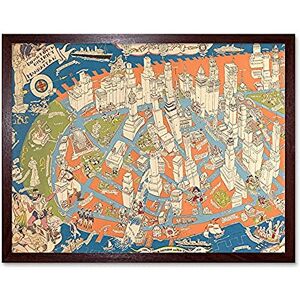 Fine Art Prints Zaidenberg 1938 Pictorial Map Manhattan History Unframed Wall Art Print Poster Home Decor Premium Fine Art Prints Zaidenberg 1938 Pictorial Map Manhattan History Unframed Wall Art Print Poster Home Decor Premium