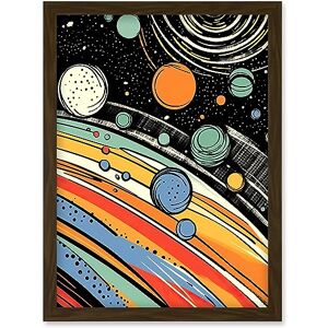 Artery8 Outer Space Comic Book Style Pastel Colour Milky Way Planets Rings Moons Sun Boys Room Artwork Framed Wall Art Print A4 Artery8 Outer Space Comic Book Style Pastel Colour Milky Way Planets Rings Moons Sun Boys Room Artwork Framed Wall Art Print A4