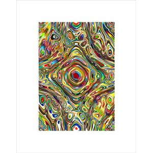 Wee Blue Coo Painting Psychedelic Concentric Colour Design Wall Art Print Wee Blue Coo Painting Psychedelic Concentric Colour Design Wall Art Print