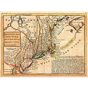 Wee Blue Coo Map Antique Moll New York England Pennsylvania Postal Art Large Art Print Poster Wall Decor 18x24 inch Wee Blue Coo Map Antique Moll New York England Pennsylvania Postal Art Large Art Print Poster Wall Decor 18x24 inch