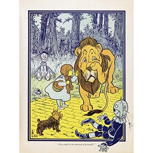 Fine Art Prints Denslow Dorothy Cowardly Lion Wizard OZ Illustration Unframed Wall Art Print Poster Home Decor Premium Fine Art Prints Denslow Dorothy Cowardly Lion Wizard OZ Illustration Unframed Wall Art Print Poster Home Decor Premium