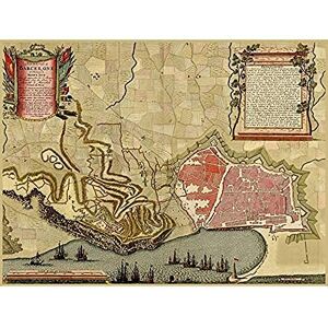 Wee Blue Coo Map Old Vintage Barcelona Spain Farmland Surrounds Large Art Print Poster Wall Decor 18x24 inch Wee Blue Coo Map Old Vintage Barcelona Spain Farmland Surrounds Large Art Print Poster Wall Decor 18x24 inch