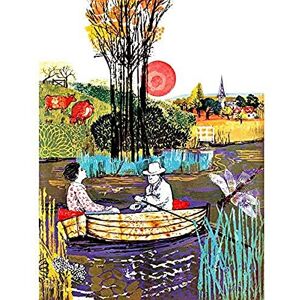 Wee Blue Coo Painting Surreal Collage Man Woman Lake Boat Art Large Art Print Poster Wall Decor 18x24 inch Wee Blue Coo Painting Surreal Collage Man Woman Lake Boat Art Large Art Print Poster Wall Decor 18x24 inch