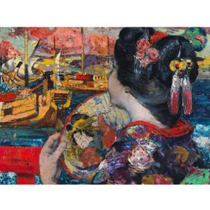 Artery8 Hornel The Balcony Yokohama 1894 Painting Premium Wall Art Canvas Print 18X24 Inch Artery8 Hornel The Balcony Yokohama 1894 Painting Premium Wall Art Canvas Print 18X24 Inch