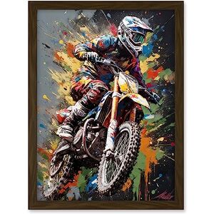 Artery8 Dirt Bike Sport Splatter Paint Motocross Rider Artwork Framed A3 Wall Art Print Artery8 Dirt Bike Sport Splatter Paint Motocross Rider Artwork Framed A3 Wall Art Print