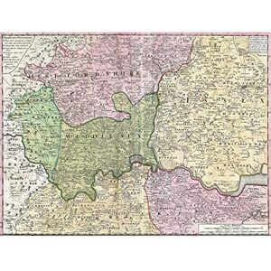 Wee Blue Coo MAP ANTIQUE HOMANN LONDON ENGLAND HOME COUNTIES UK 30X40 CMS FINE ART PRINT ART POSTER BB8185 Wee Blue Coo MAP ANTIQUE HOMANN LONDON ENGLAND HOME COUNTIES UK 30X40 CMS FINE ART PRINT ART POSTER BB8185